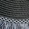 DII® 15" Round Black Fringed Placemat Set, 6ct.